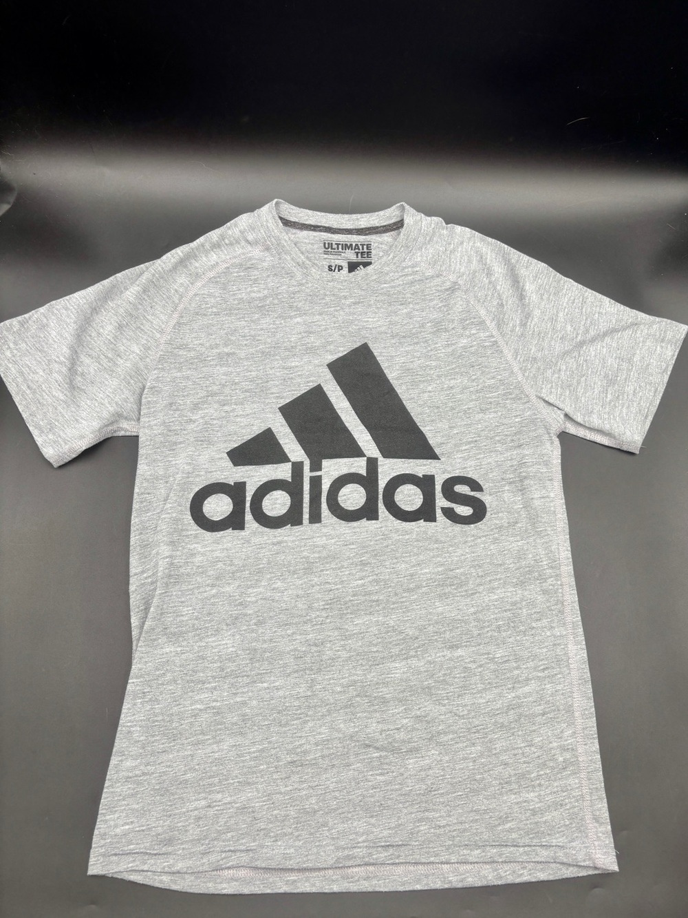 Adidas Ultimate Tee Climalite Gray Short Sleeve Logo T-Shirt Size S/P